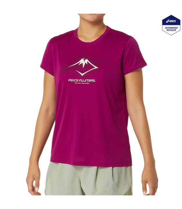 Asics Fujitrail Logo SS Women's Top, Blackberry