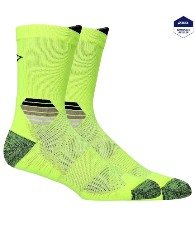 Asics Fujitrail Run Crew Socks, Safety Yellow/Black