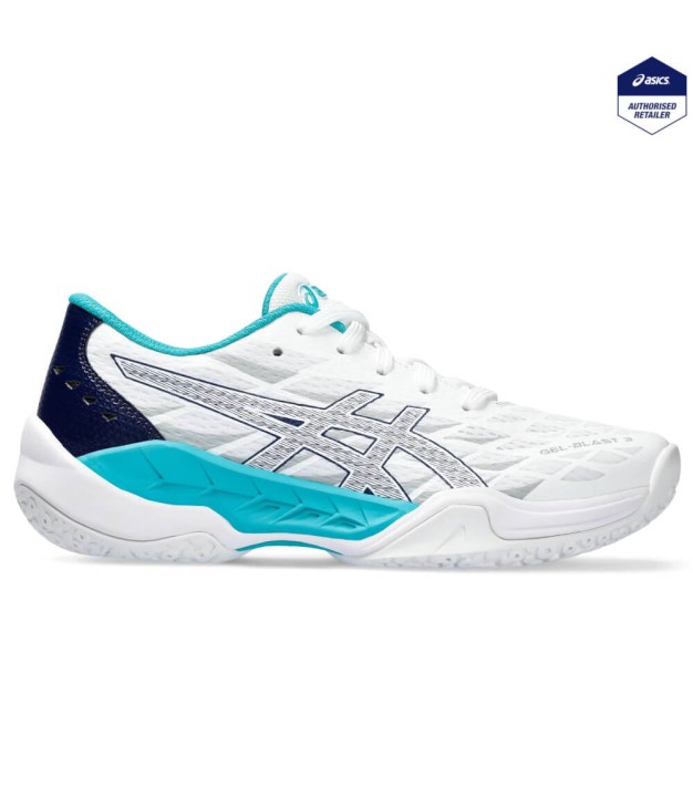 Asics Gel-Blast 3 GS Indoor Kid's Shoes, White/Peacot