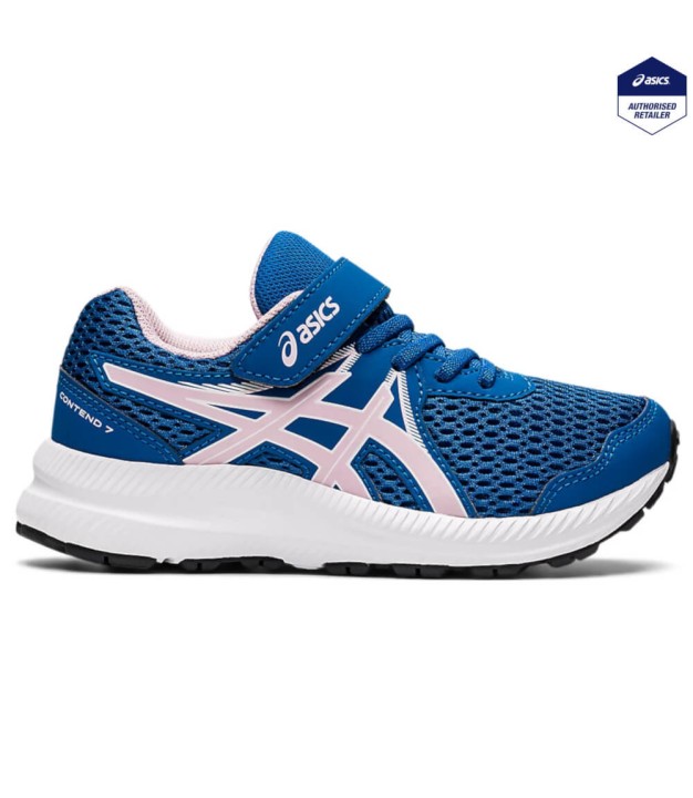 Asics Gel-Contend 7 PS Kid's Shoes, Lake Drive/Barely Rose