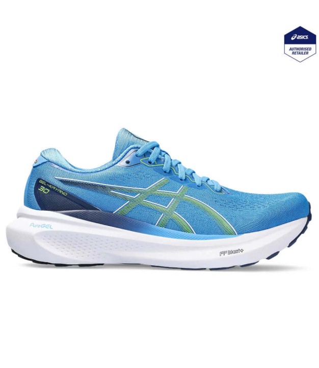 Asics Gel-Kayano 30 Men's Running Shoes, Waterscape/Electric Lime