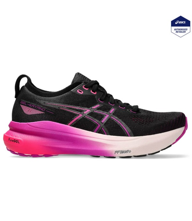 Asics Gel-Kayano 31 Women's Running Shoes, Black/Bold Magenta