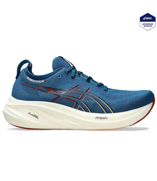 Asics Gel-Nimbus 26 Men's, Rich Navy/Faded Orange