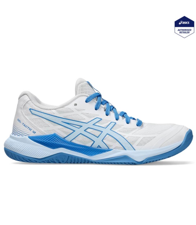 Asics Gel-Tactic 12 Women's Shoes, White/Light Blue