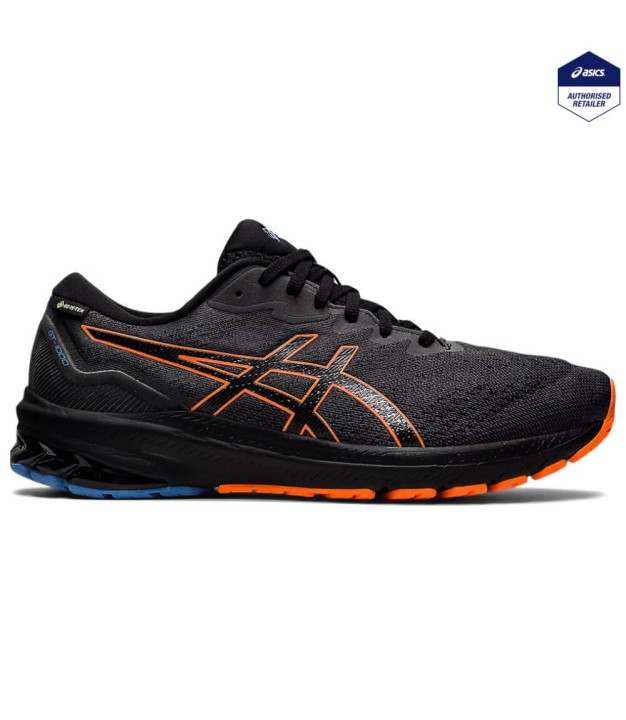 Asics GT-1000 11 GTX Men's Running Shoes, Black/Shocking Orange