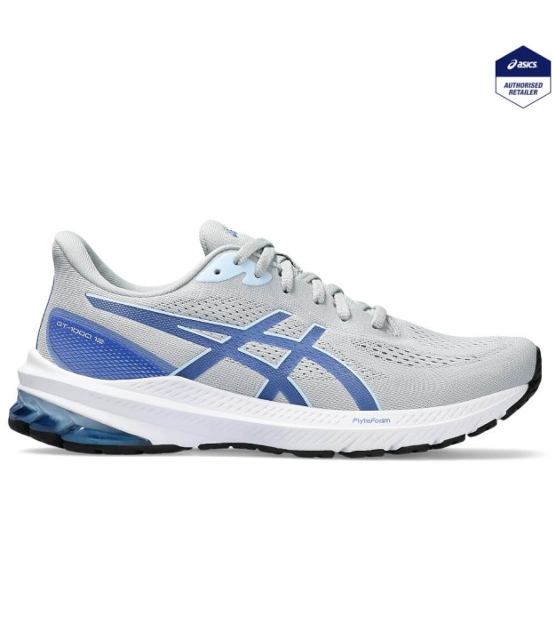 Asics GT-1000 12 Women's Shoes, Piedmont Grey/Light Blue