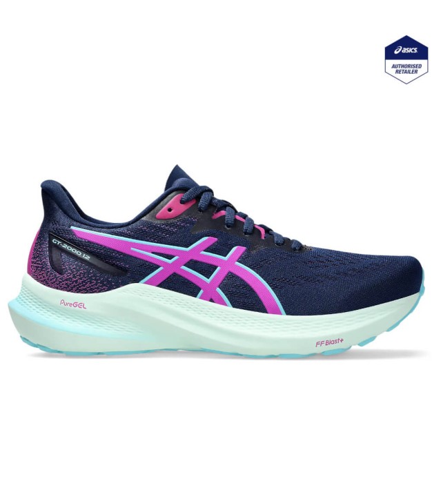 Asics GT-2000 12 Women's Shoes, Blue Expanse/Bold Magenta