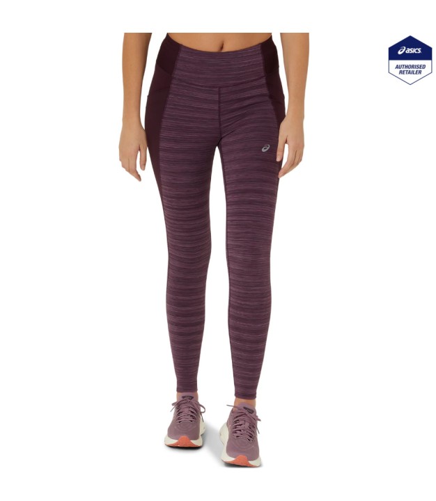 Asics Nagino Women's Run Tights, Dark Aubergine Heather