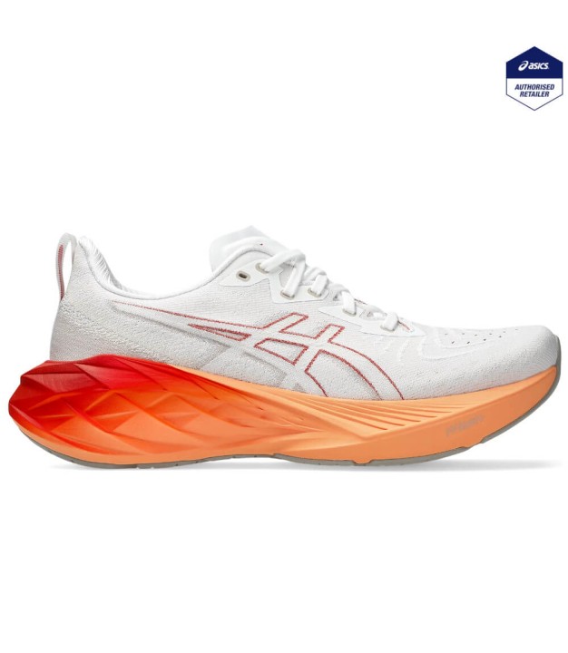 Asics Novablast 4 Men's Shoes, White/Moonrock