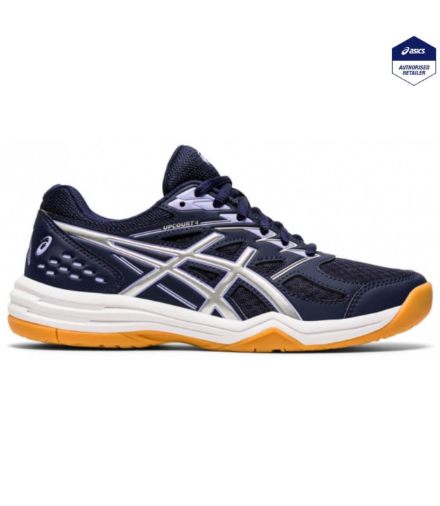 Asics Upcourt 4 Women's Indoor Shoes, Peacoat/Silver