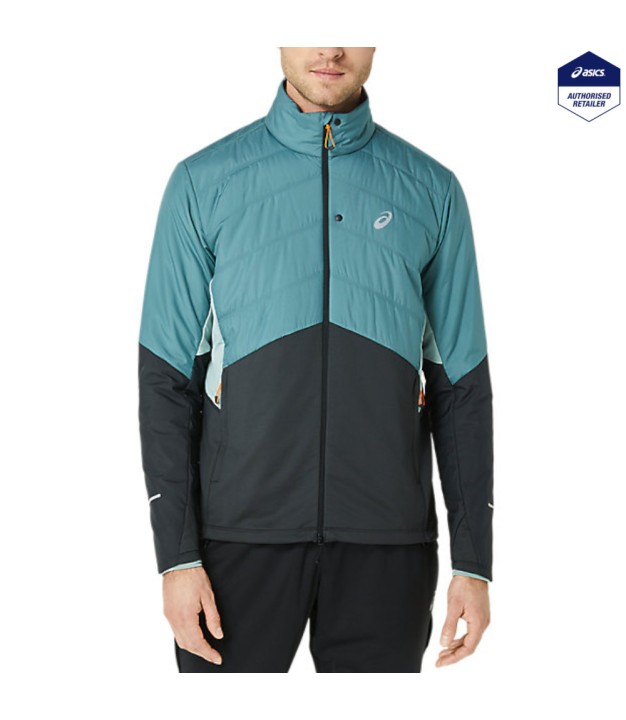 Asics Winter Run Men's Jacket, Foggy Teal/Graphite Grey