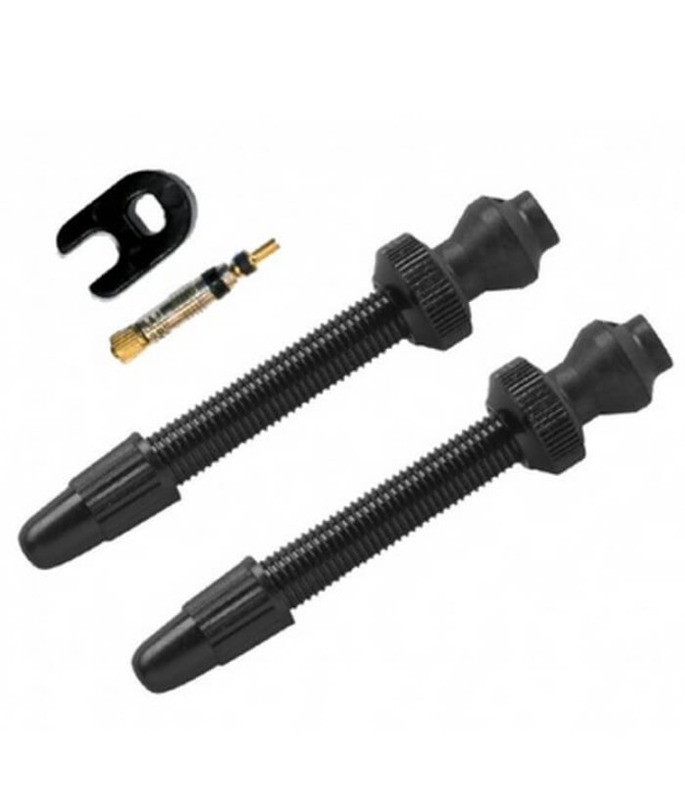 Barbieri tubeless valve aluminium SV 45mm black 2 pieces