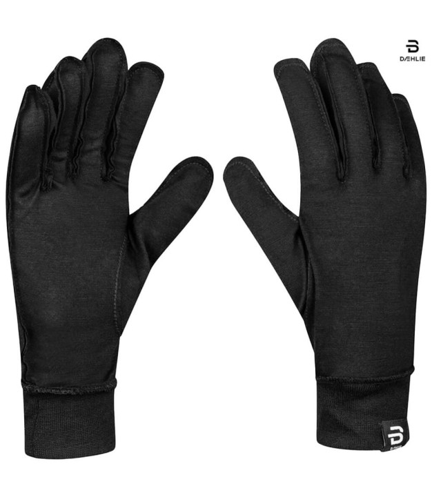 Bjorn Daehlie Liner Merino Wool Gloves, Black