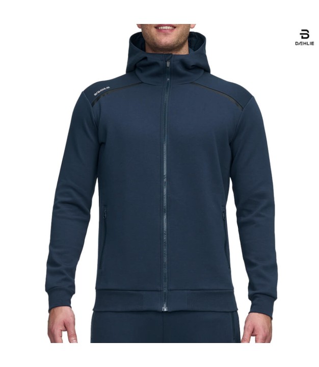 Bjorn Daehlie Oslo Full Zip Men's Hoodie, Navy Blue