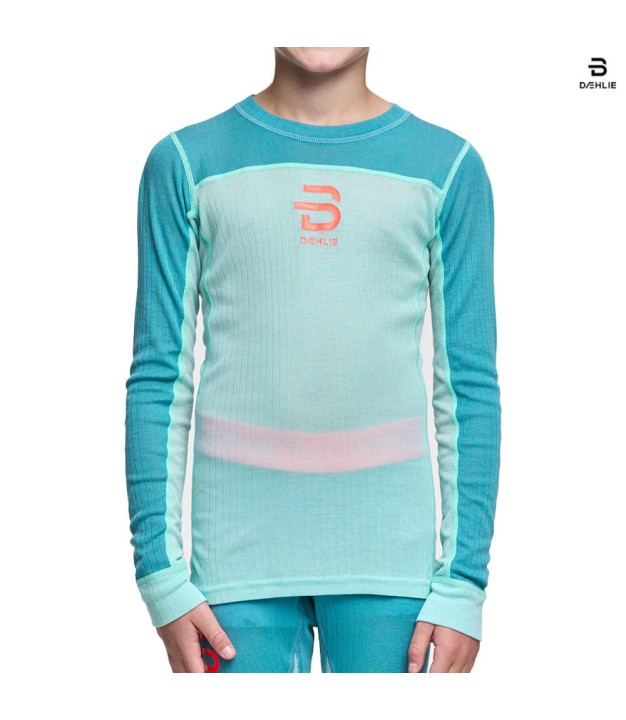 Bjorn Daehlie Performance-Tech LS Kids Baselayer Shirt, Delphium Blue