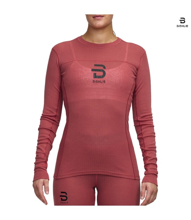 Bjorn Daehlie Performance-Tech LS Women's Baselayer Shirt, Red