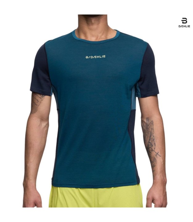 Bjorn Daehlie Performance Wool Men's T-Shirt, Teal Blue