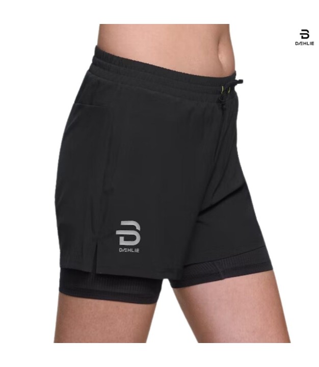 Bjorn Daehlie Run 2 in 1 Women's Shorts, Black