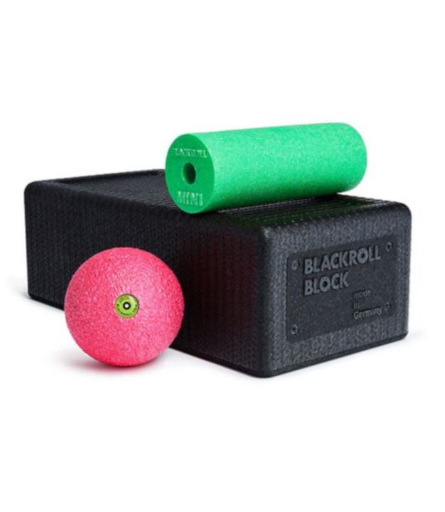 Blackroll Block Set, Black/Green/Pink