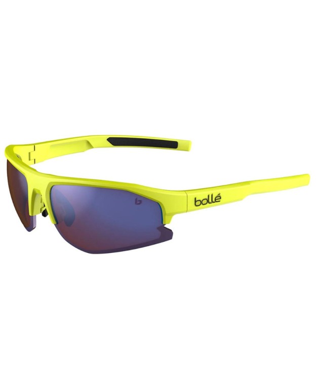 Bolle Bolt 2.0 Sunglasses, Brown Blue cat 3, Acid Yellow Matte