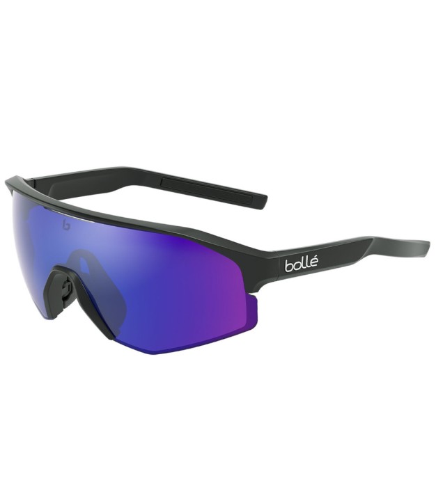 Bolle Lightshifter XL Sunglasses, Black Matte, Brown Blue