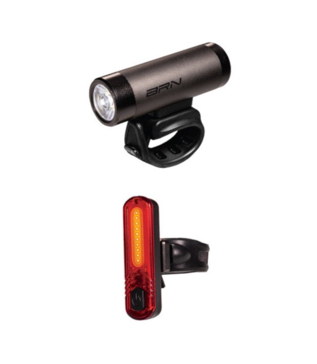 BRN Bernardi Front and Rear Light Kit Roller 400 lumens + Bolt