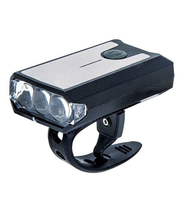 BRN Bernardi Front Light Rocket 3 Led Aluminium Usb, Black | Priekšējā Velo Lampa
