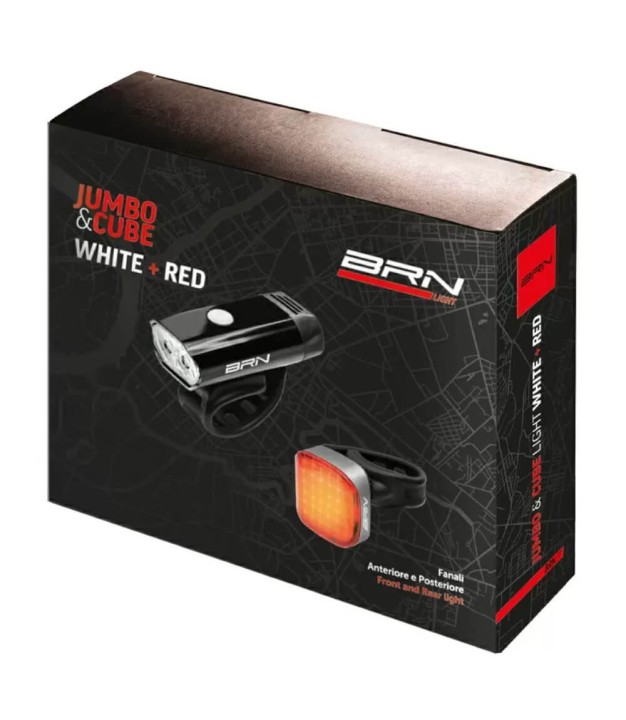 BRN Bernardi Front+Rear Light Kit, Jumbo+Cube