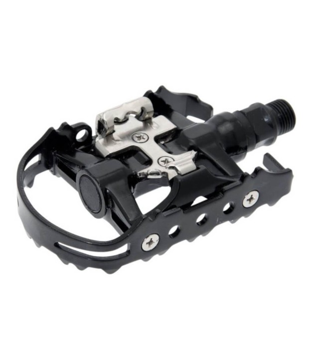 BRN Bernardi Pair MTB Pedals Alloy Double Function Ball Bearings, Black