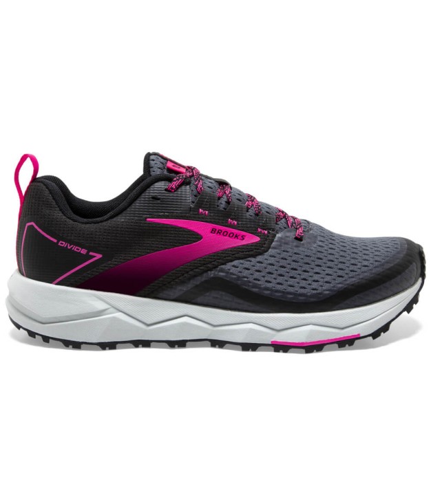 Brooks Divide 2 Women's Trail Running Shoes, Black/Ebony/Pink