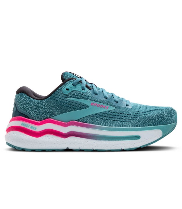 Brooks Ghost Max 2 Women's Shoes, Storm Blue/Knockout Pink/Aqua