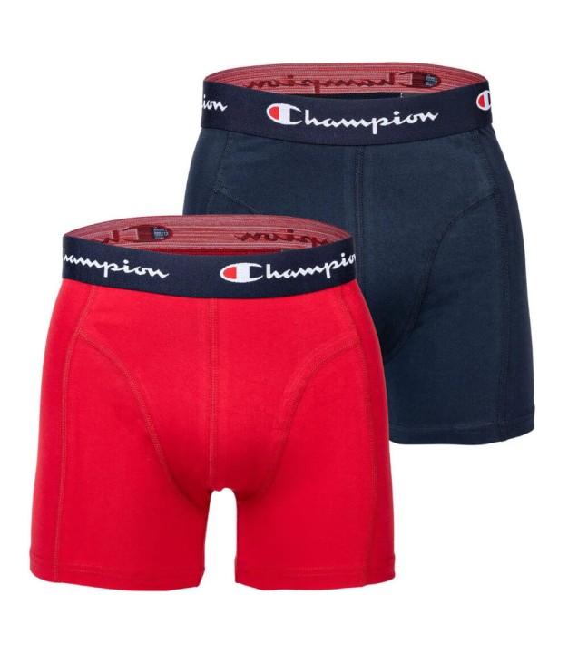 Champion 2pk Men's Boxers, Marine/Red