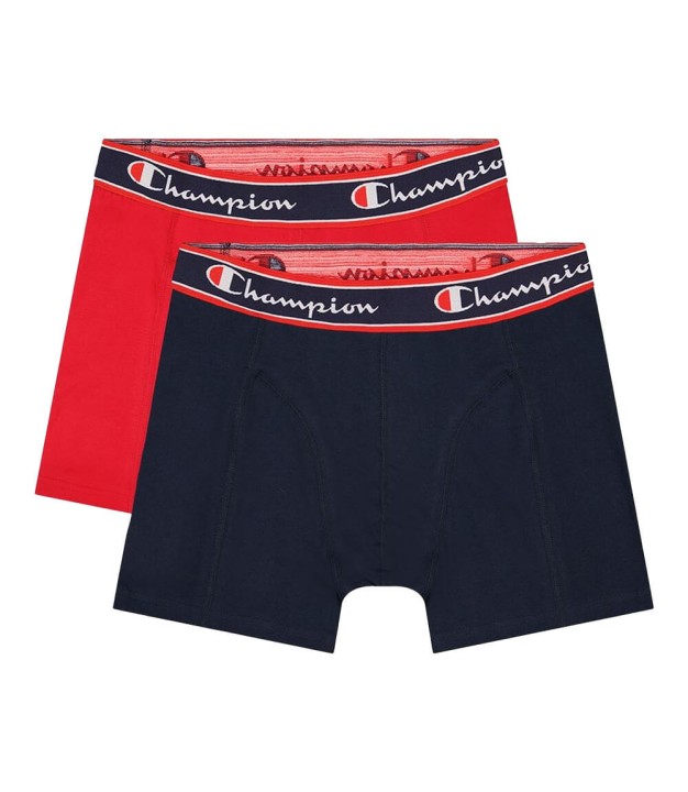 Champion 2pk Men's Boxers, Navy/Red