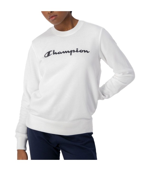 Champion Big Logo Women's Crewneck Sweatshirt, White