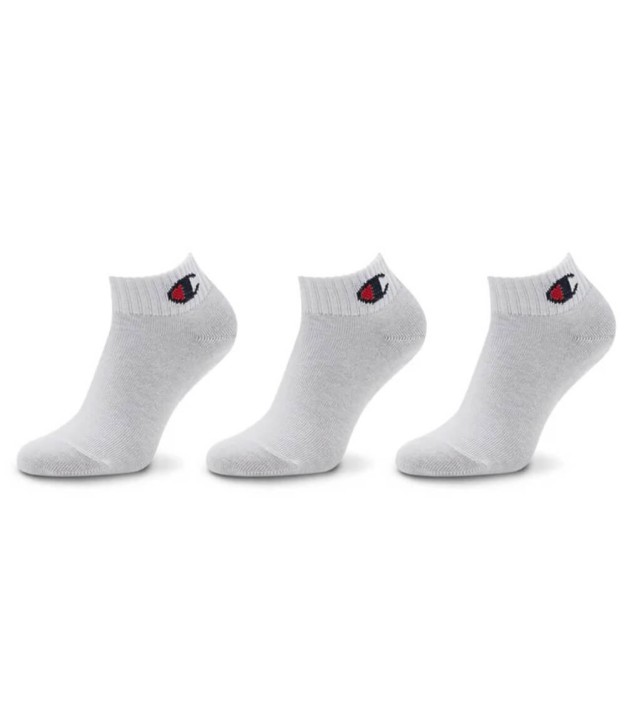 Champion Quarter Kids Socks, 3Pk, White