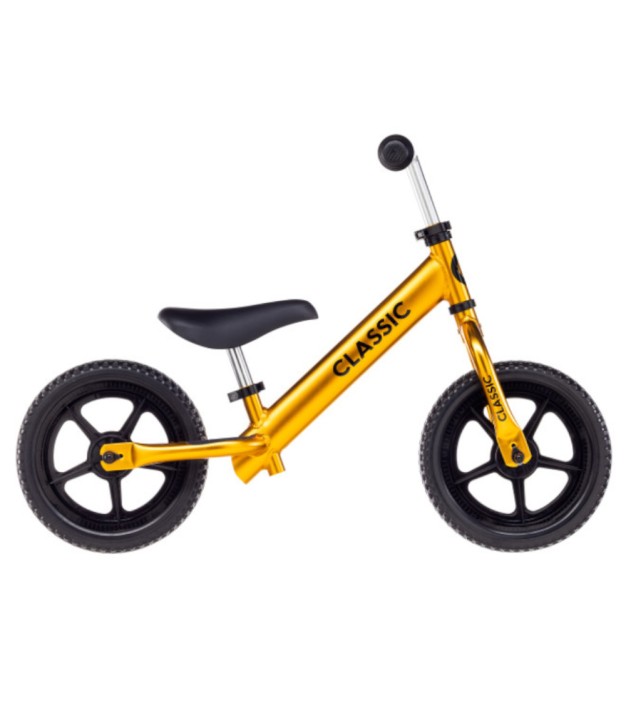 Classic Alu 12'' Kids Balance Bike, Gold