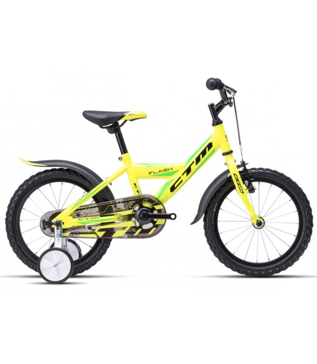 CTM Flash 16'' Kids Bike, Yellow/Green