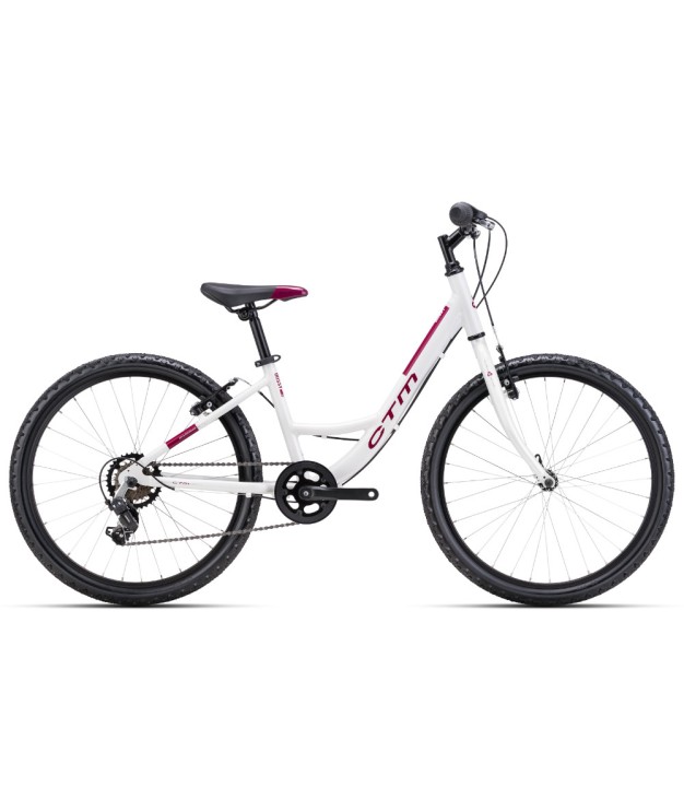 CTM Missy 24" Bike, White/Dark Violet