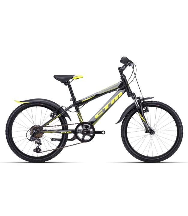 CTM Scooby 3.0 Kids Bike 20'', Black/Grey/Yellow