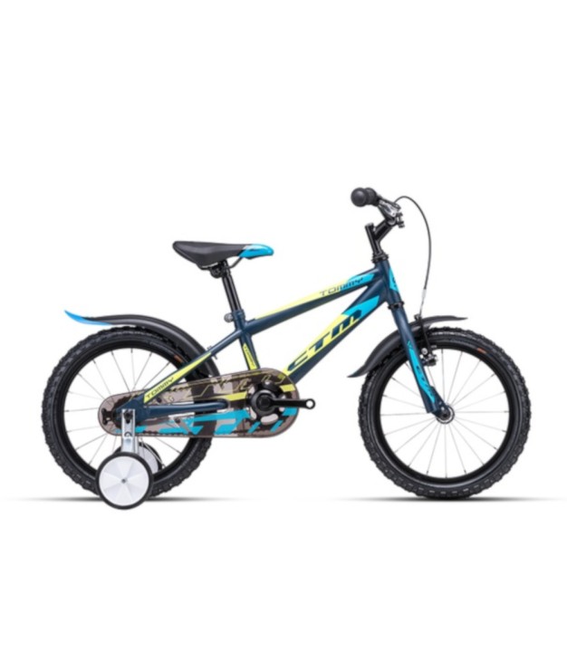 CTM Tommy Kids Bike 16'', Petrol/Yellow