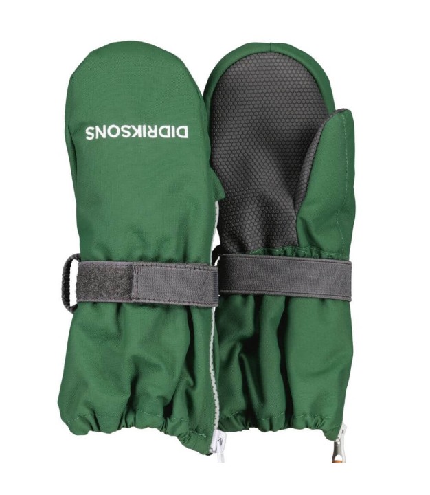 Didriksons Biggles Kids Zip Mittens, Pine Green