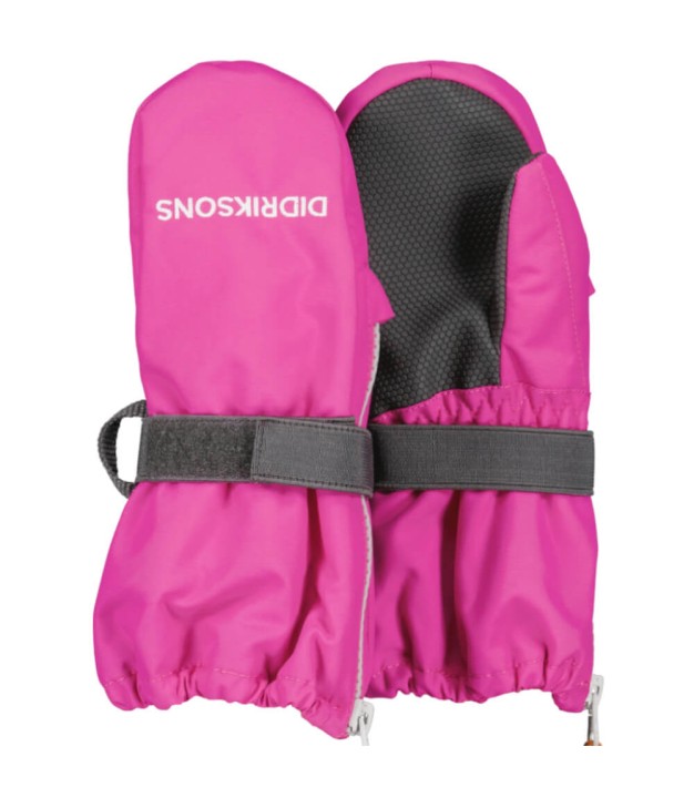 Didriksons Biggles Kids Zip Mittens, Plastic Pink