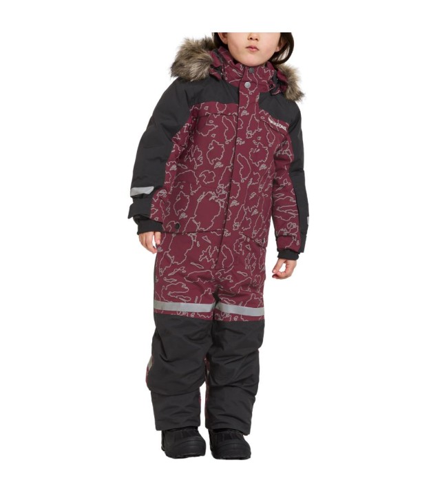 Didriksons Bjärven Special Edition Kids Coverall, Reflective Wine