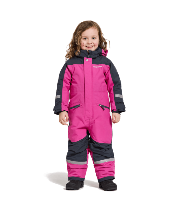 Didriksons Neptun Kids Coverall, plastic pink