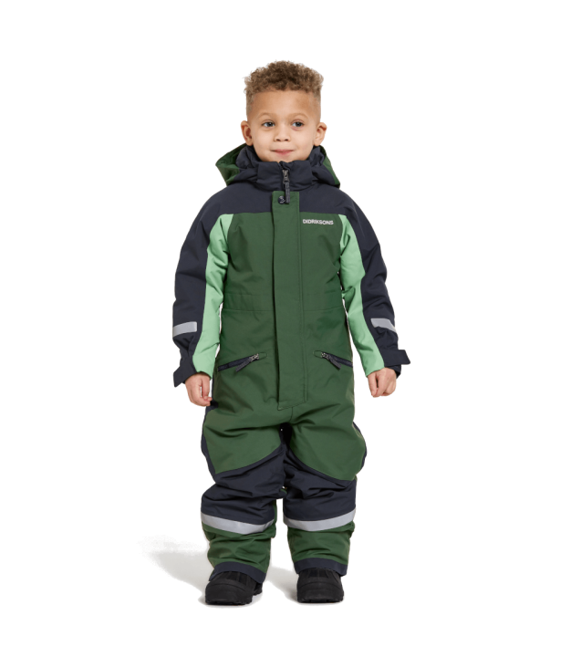 Didriksons Neptun Kids Coverall, pine green