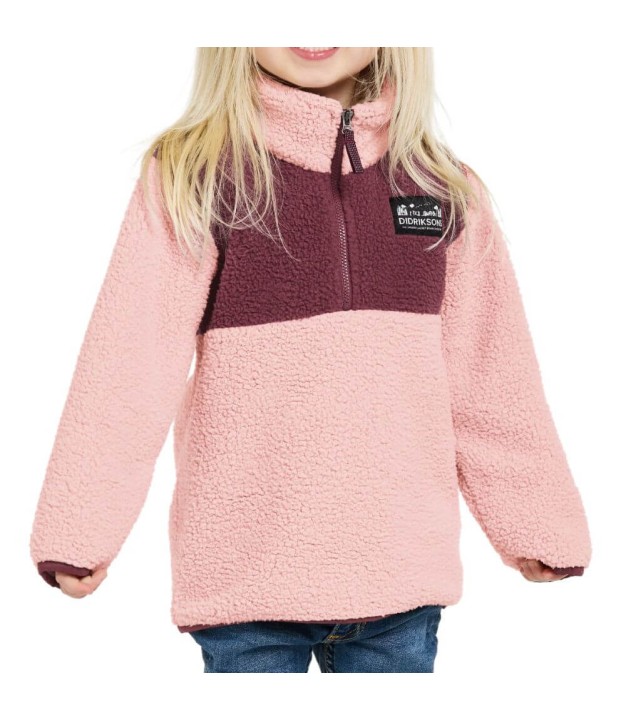 Didriksons Gosig Kids Half-Zip, Dusty Pink