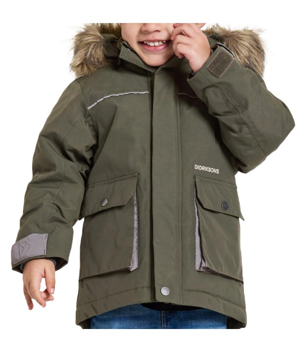 Didriksons Kure Kid's Parka, Deep Green