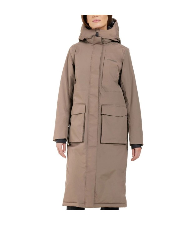 Didriksons Leya Women's Long Parka, Mocha Brown