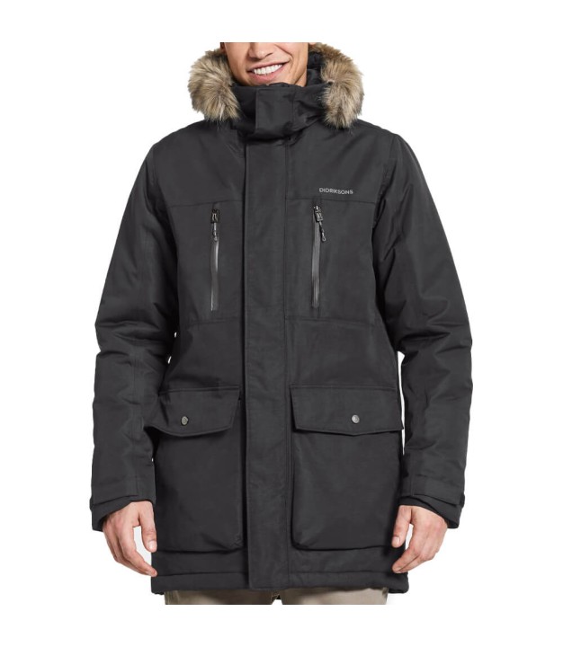 Didriksons Marco Men's Parka, Black