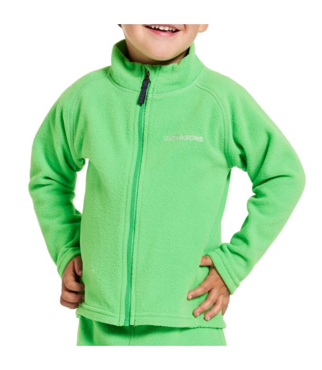 Didriksons Monte Kids Full-Zip, Frog Green